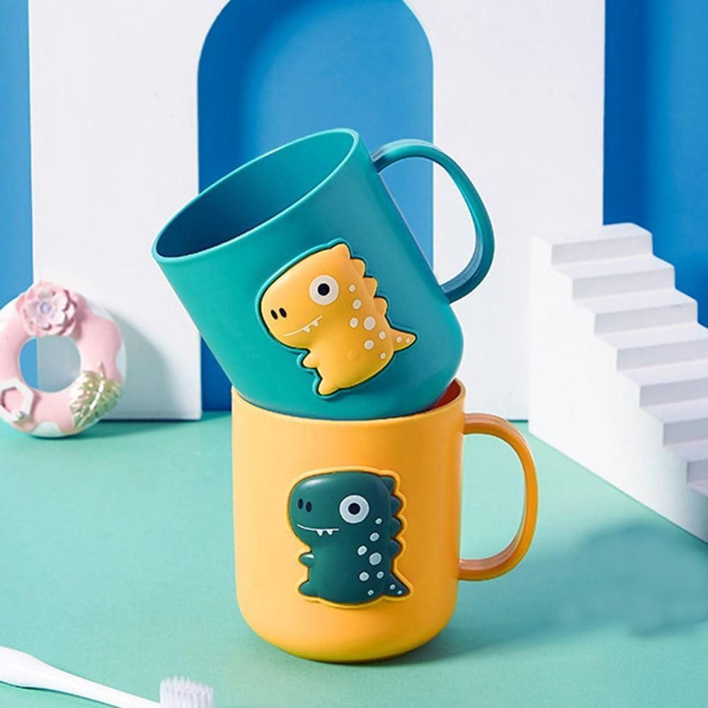 Cute Dinosaur Toothbrush Cup Holder Blue