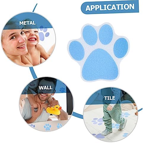 10pcs Dog Paw Print Bathtub Decals Anti-Skid Stickers