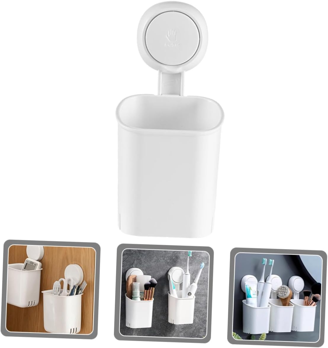 Happyyami Suction Cup Toothbrush Holder 2 Pack