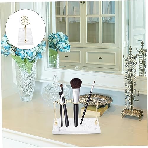 Marble Pattern Toothbrush Holder Stand for Home Bathroom Storage Organizer