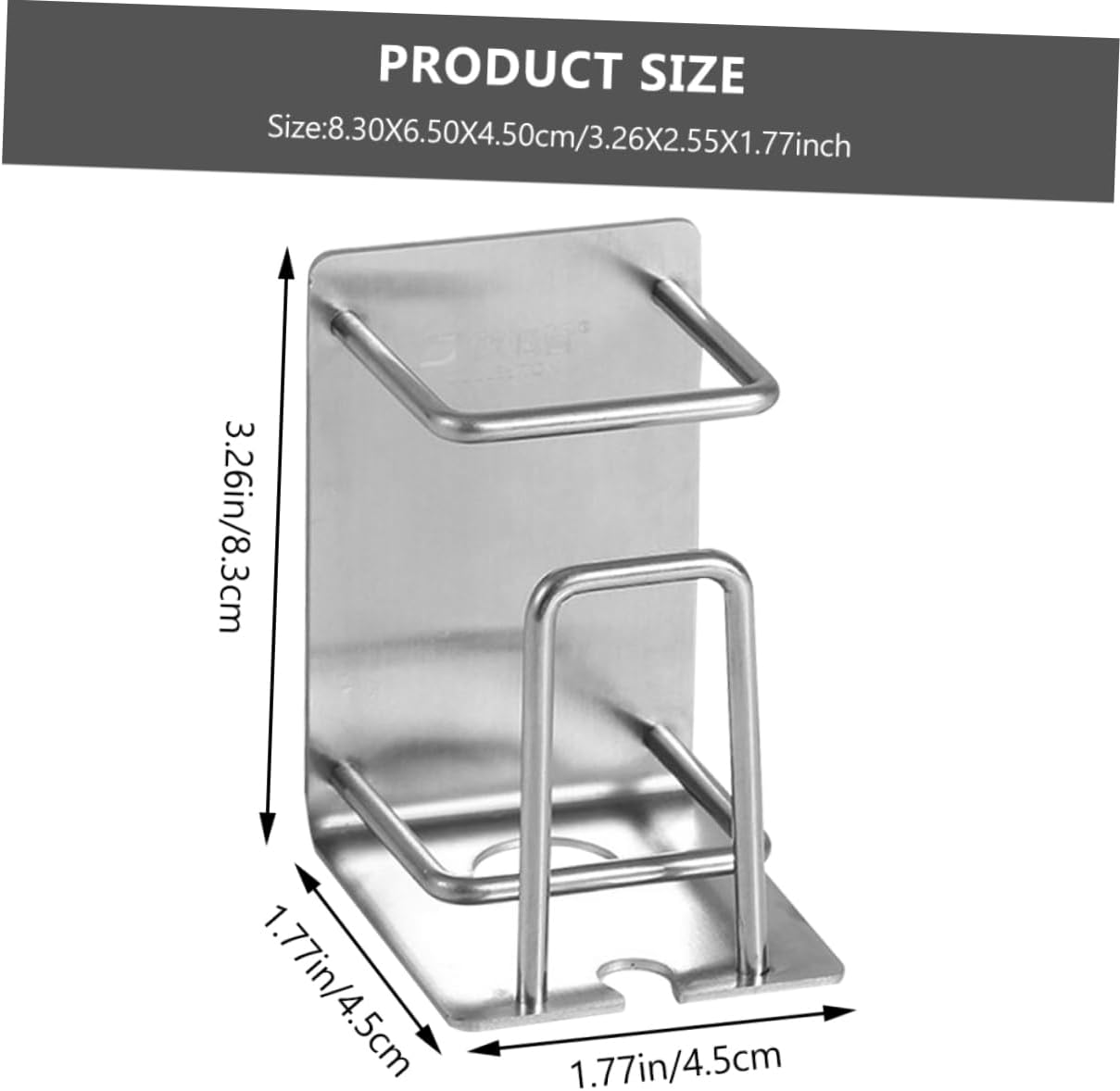 Stainless Steel Wall Toothbrush Holder with Adhesive