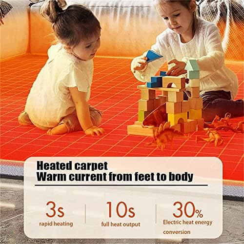 WTTTTW Fast Heating Electric Floor Mat with Timer Temperature Control