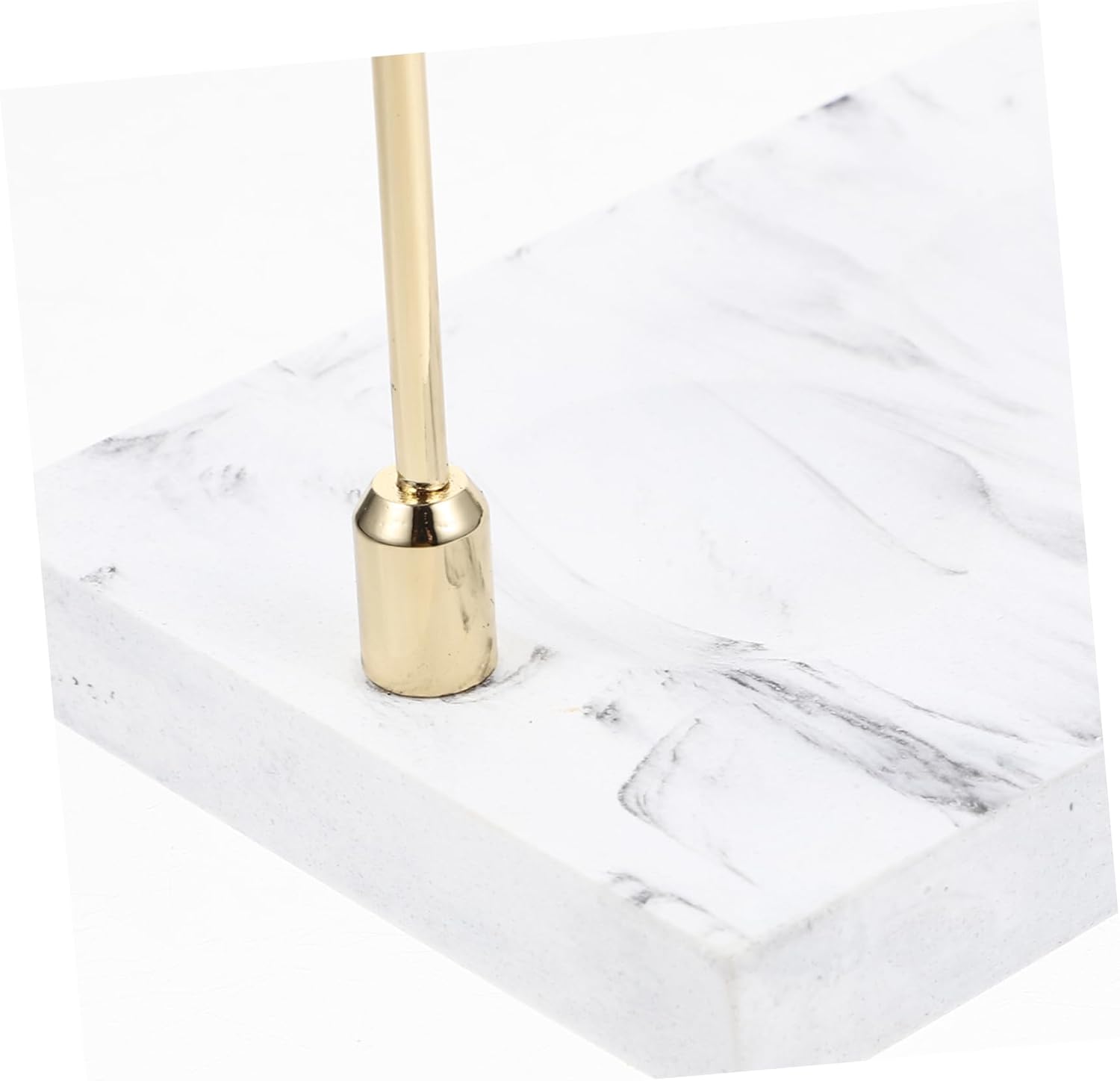 HEALLILY Marble Textured Toothbrush Holder Stylish Bathroom Organizer
