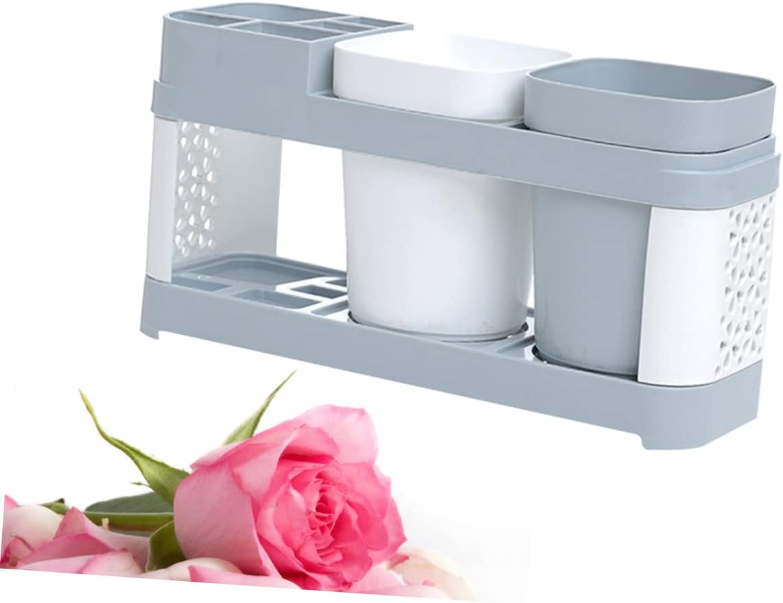 BRIGHTFUFU Toothbrush Toothpaste Holder Organizer