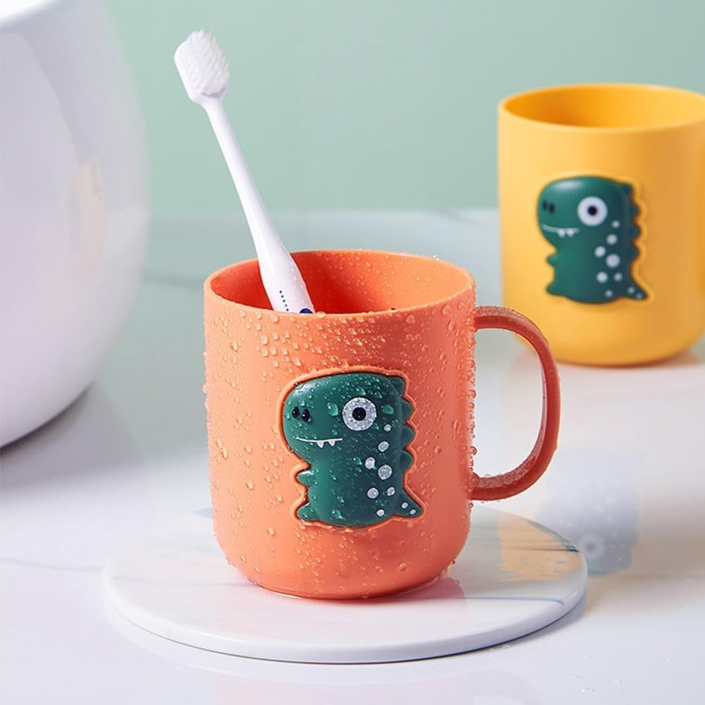 Cute Dinosaur Toothbrush Cup Holder Blue
