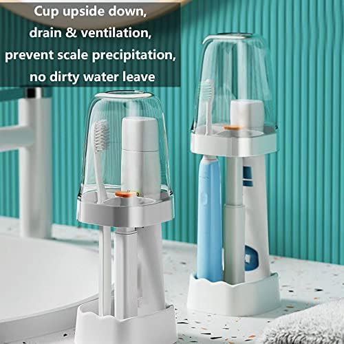 YeeSingLon 2 Pack 2 in 1 Toothbrush Holder Rinsing Cup