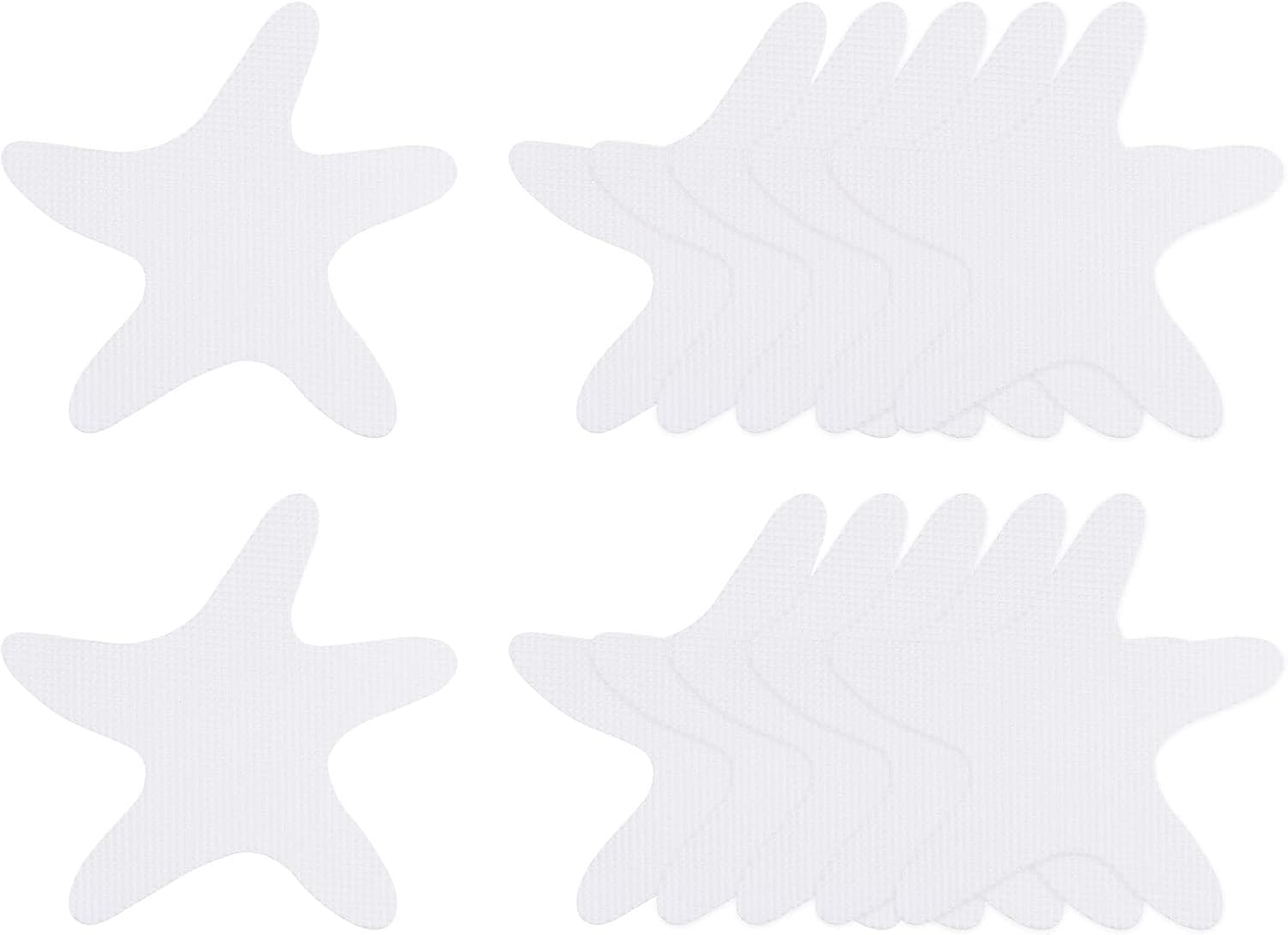 HARFINGTON 12pcs Non-Slip Bathtub Stickers White Starfish Design