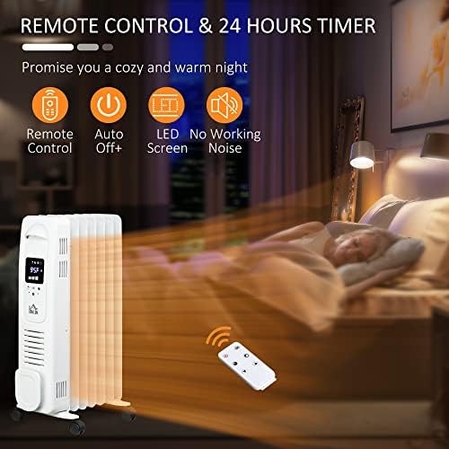 HOMCOM 2525 Electric Space Heater 1500W White