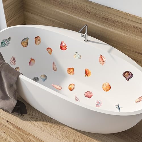 18Pack Bathtub Non Slip Stickers with 61 Ocean Animals