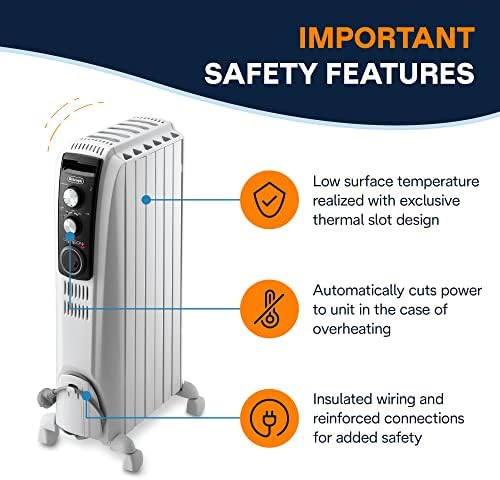 DeLonghi 1500W Portable Heater with Touch Controls