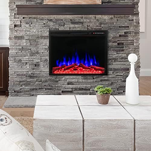 COSTWAY 34-Inch Electric Fireplace with Remote Control