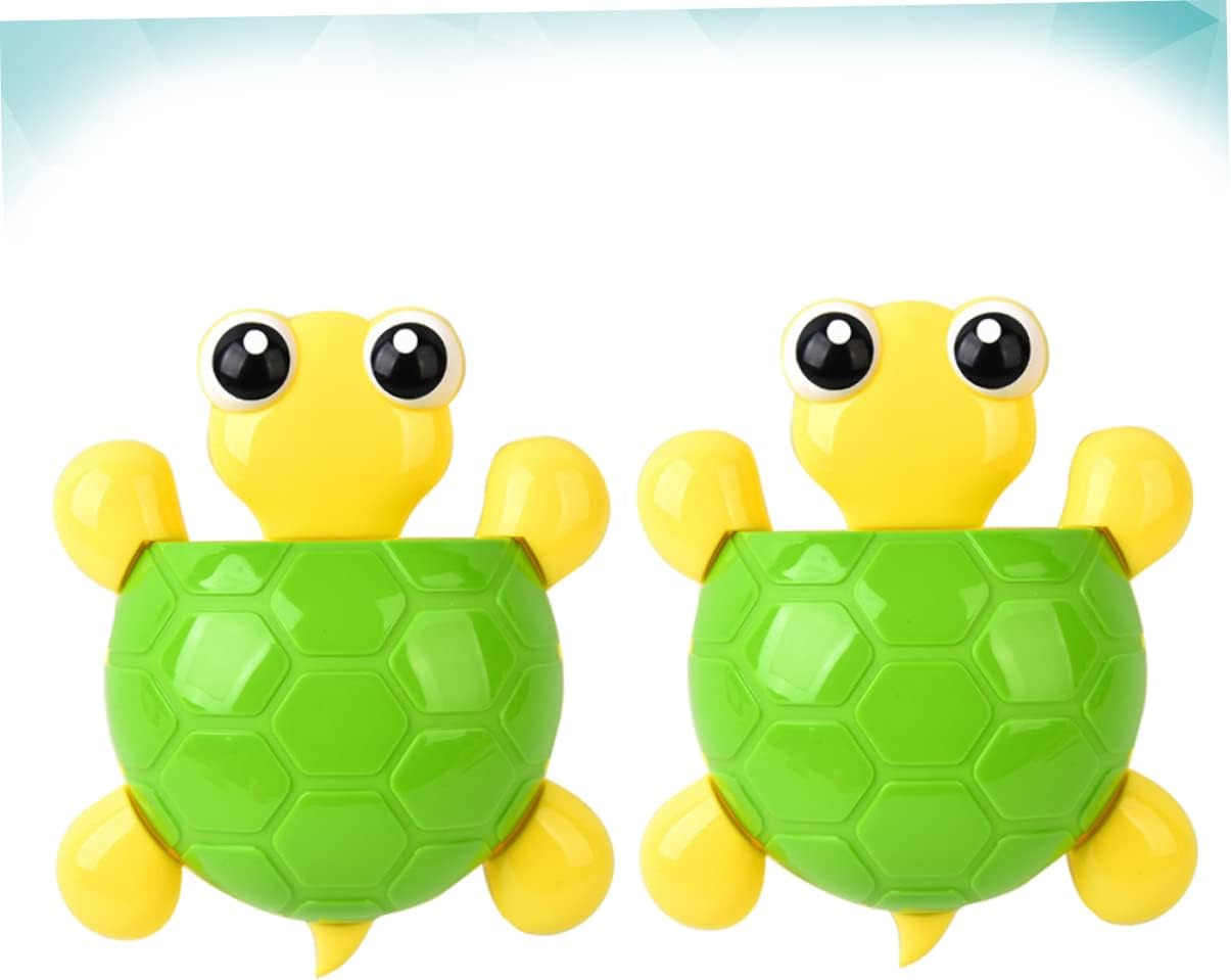 LIFKOME 2pcs Wall Mount Toothbrush Stand with Suction Cup and Toothpaste Holder
