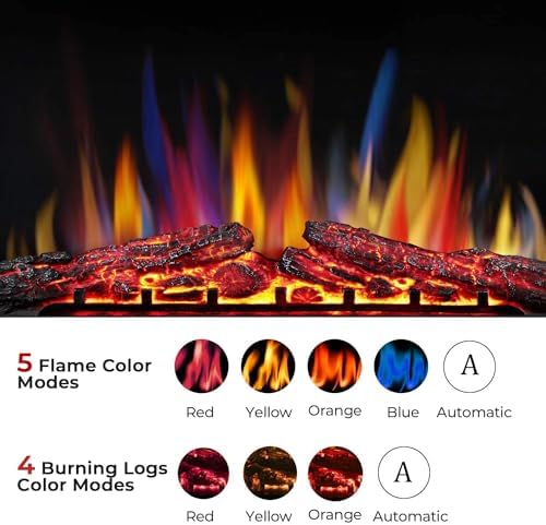 RWFLAME 39 Electric Fireplace Insert with Touch Screen