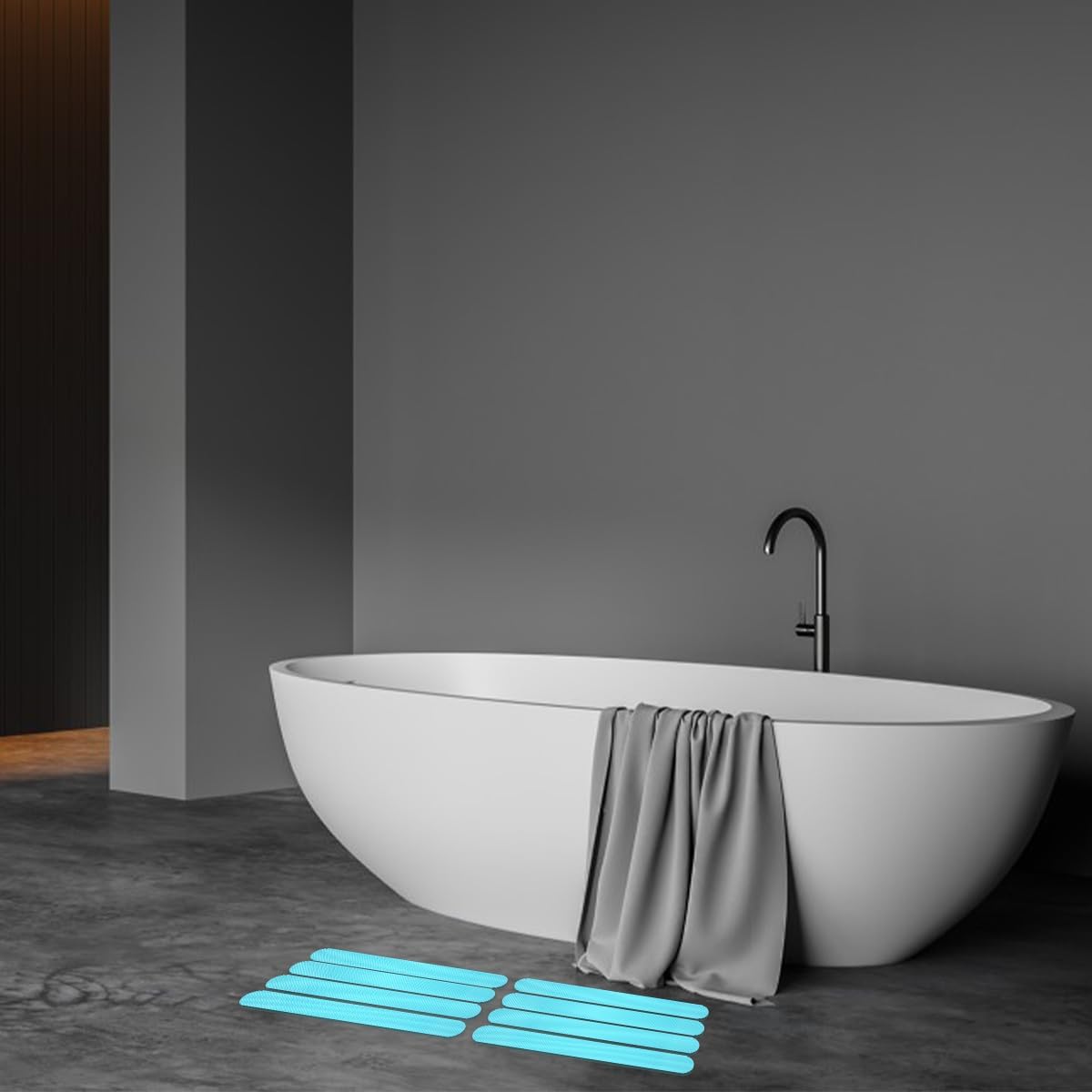 IBEQUEM 83 PCS Non Slip Bathtub Stickers Blue