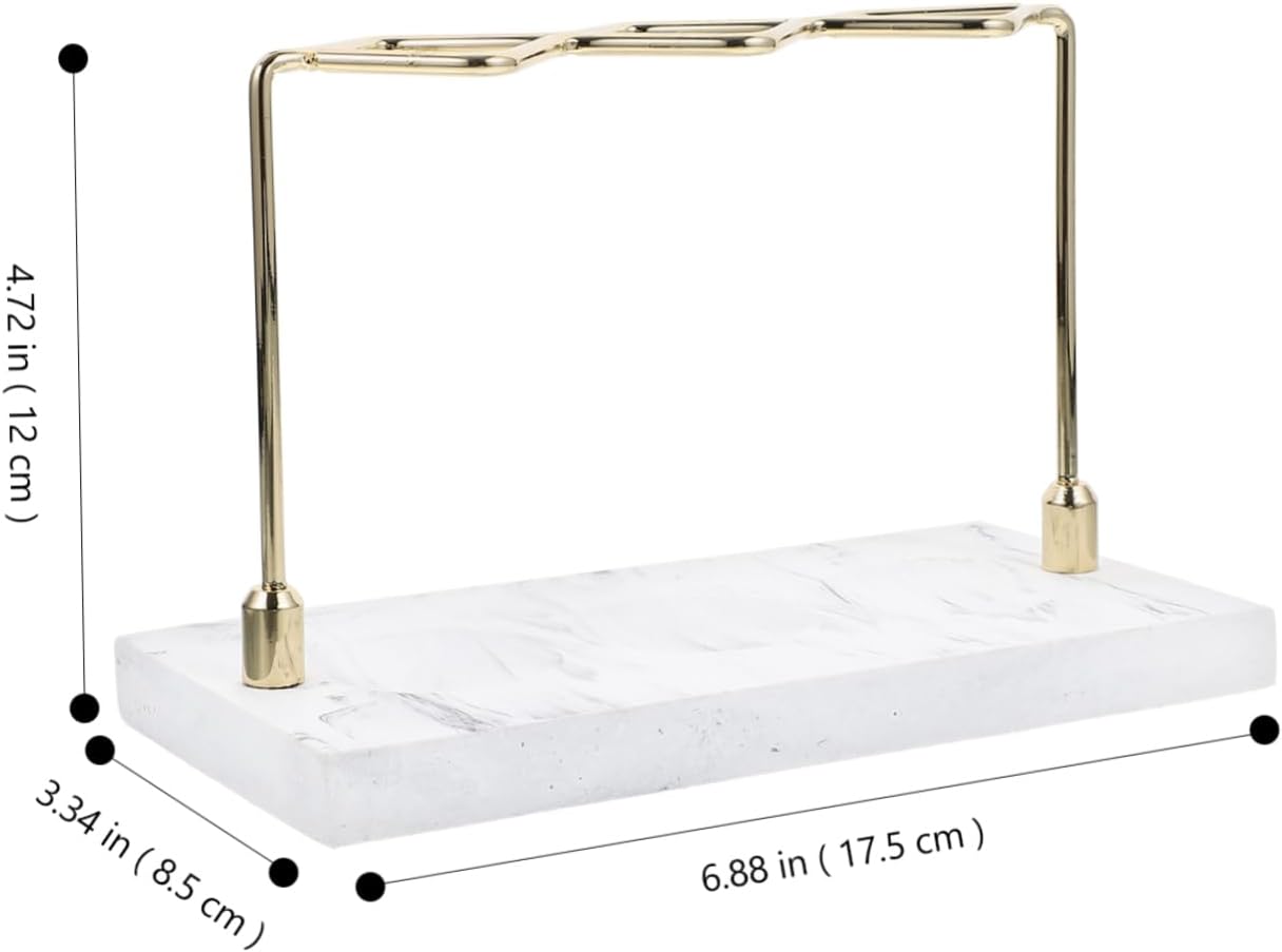 TOPPERFUN Marble Pattern Toothbrush Holder Organizer