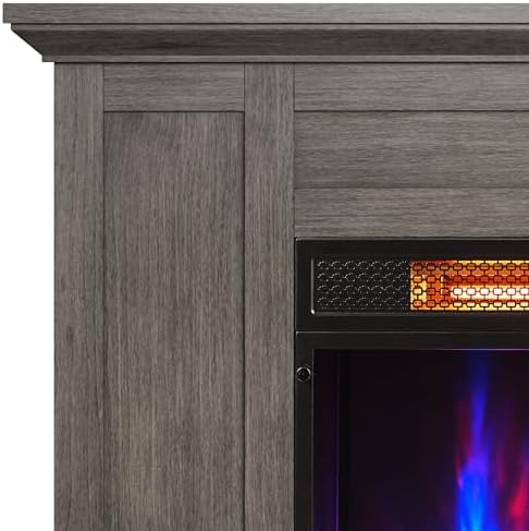 Duraflame Wall Mantel Electric Fireplace Weathered Gray