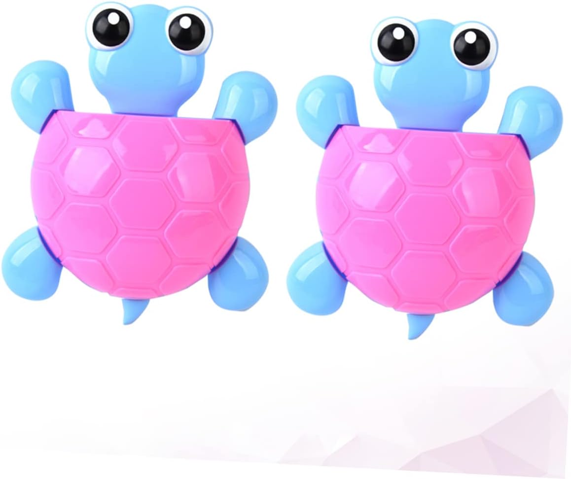Luxshiny 2Pcs Turtle Suction Cup Toothbrush Holder Organizer