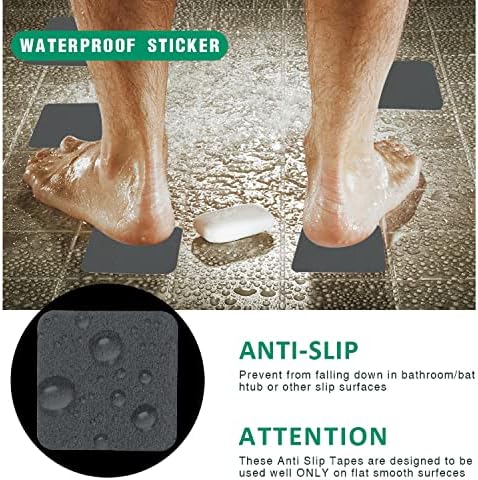SlipStopper Non-Slip Bathtub Stickers 28PCS Grey
