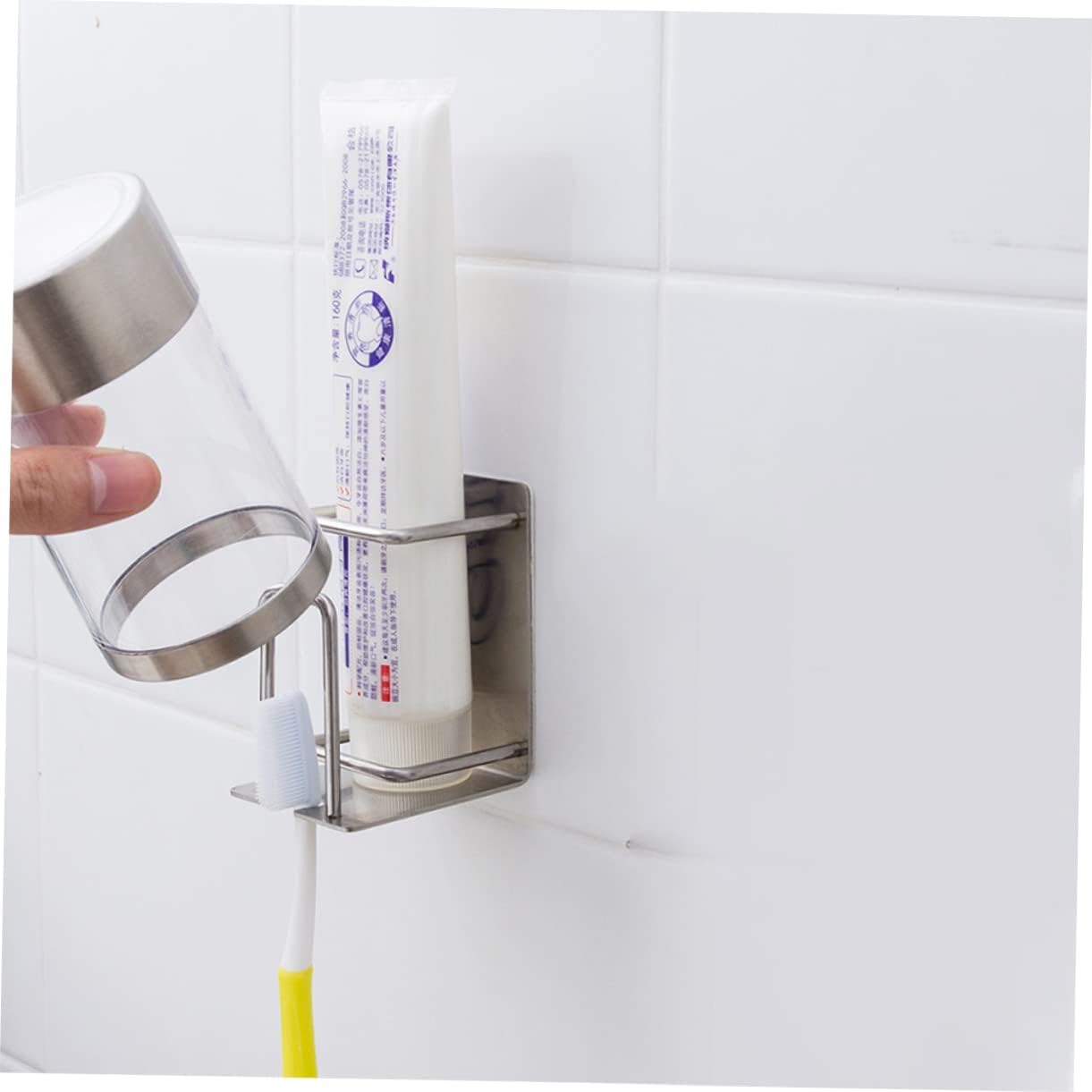 ABOOFAN Wall Toothbrush Holder with Cup Racks