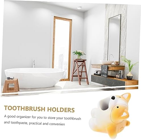 Luxshiny Cartoon Dog Toothbrush Holder and Makeup Brush Container
