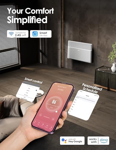 Ballu Convection Panel Heater with Alexa WiFi Remote Control and 1500W Power
