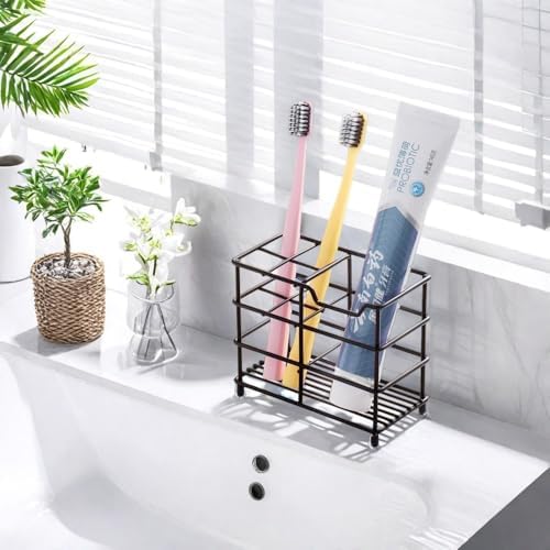Sleek Silver Toothbrush Holder for Bathroom Essentials