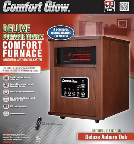 Comfort Glow Infrared Quartz Heater Auburn Oak