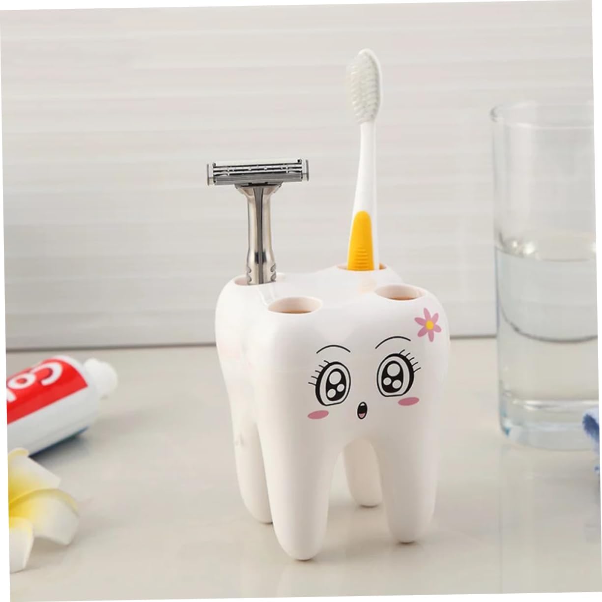 Ciieeo Cartoon Toothbrush Holder for Bathroom