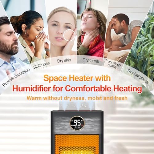FamilyJoy 3-in-1 Space Heater with Humidifier and Motion Sensor