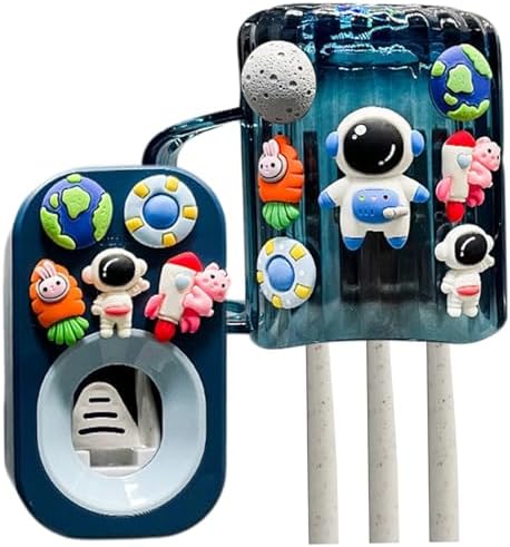 Meyrwoy Wall Toothbrush Holder with Cosmonaut Theme