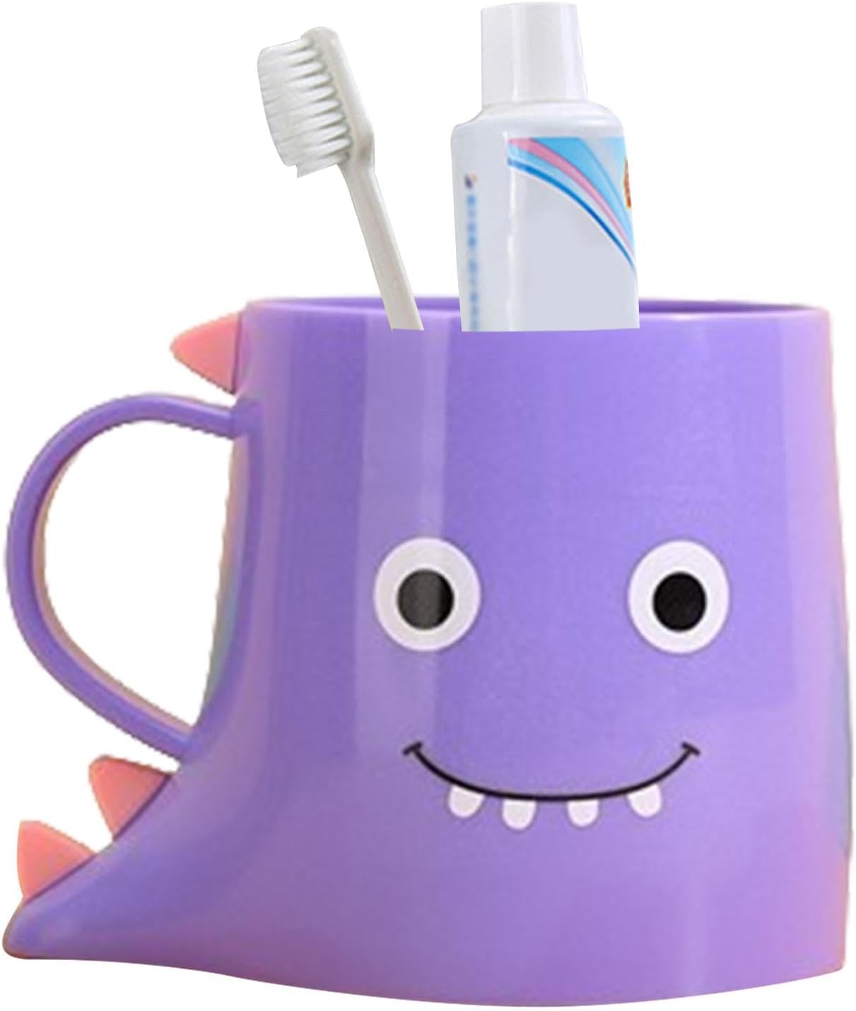 Dinosaur Toothbrush Holder with Wash Cup Purple