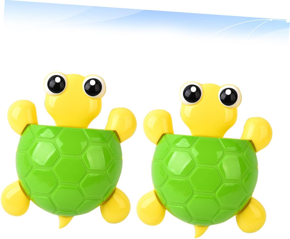 2Pcs Cute Turtle Suction Cup Bathroom Organizer