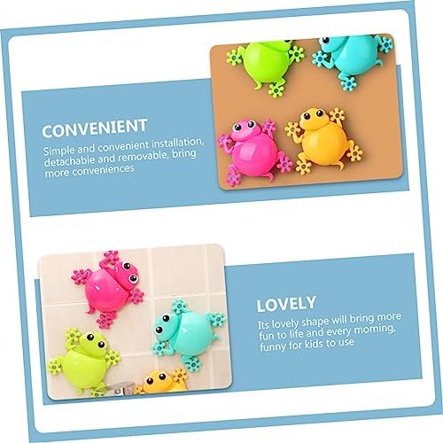 Ciieeo Suction Cup Toothbrush Holder for Kids Gecko Design