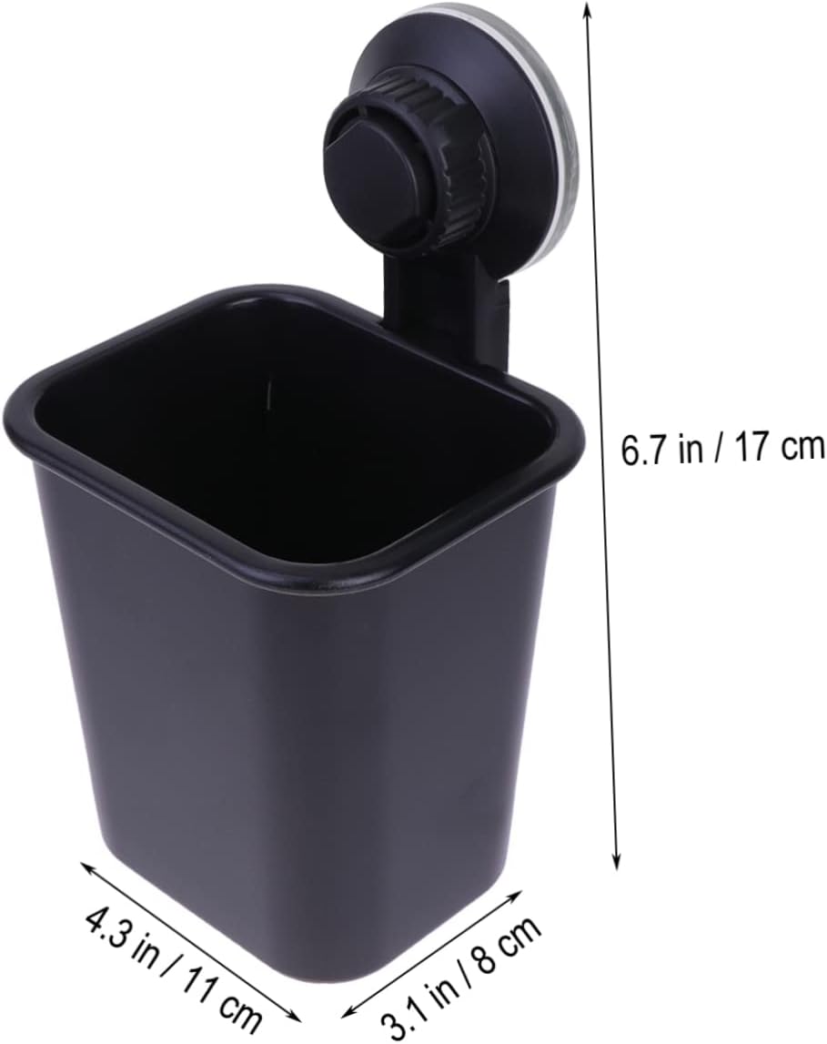 PRETYZOOM Wall Mounted Suction Toothbrush Holder with Toothpaste Mount