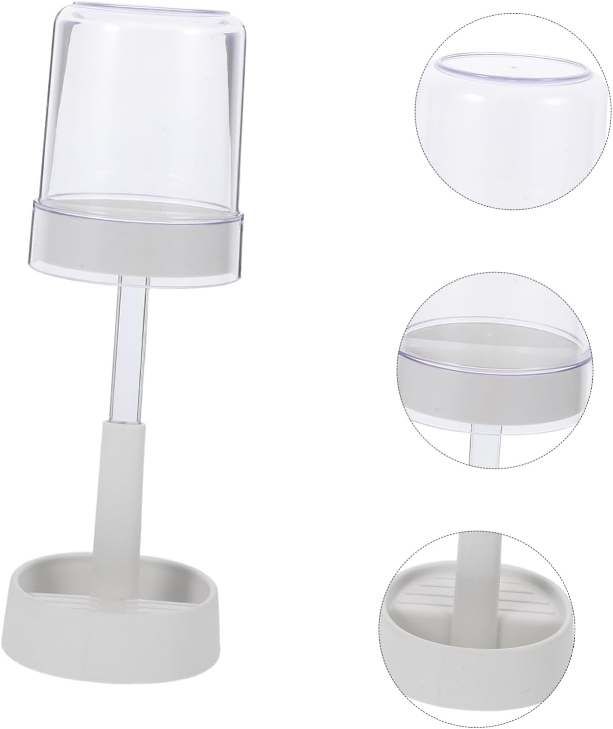 LIFKOME Modern Lamp Toothbrush Holder with Suction Cup