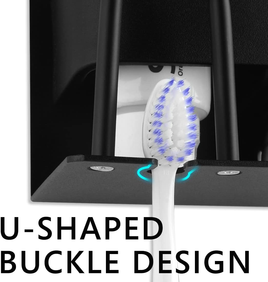 LUEXBOX 4 Cup Toothbrush and Toothpaste Holder