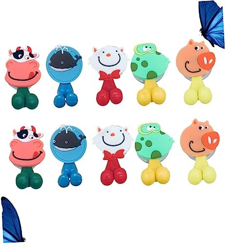 10pcs Cartoon Animal Toothbrush Holder Suction Cup Wall Mount 1