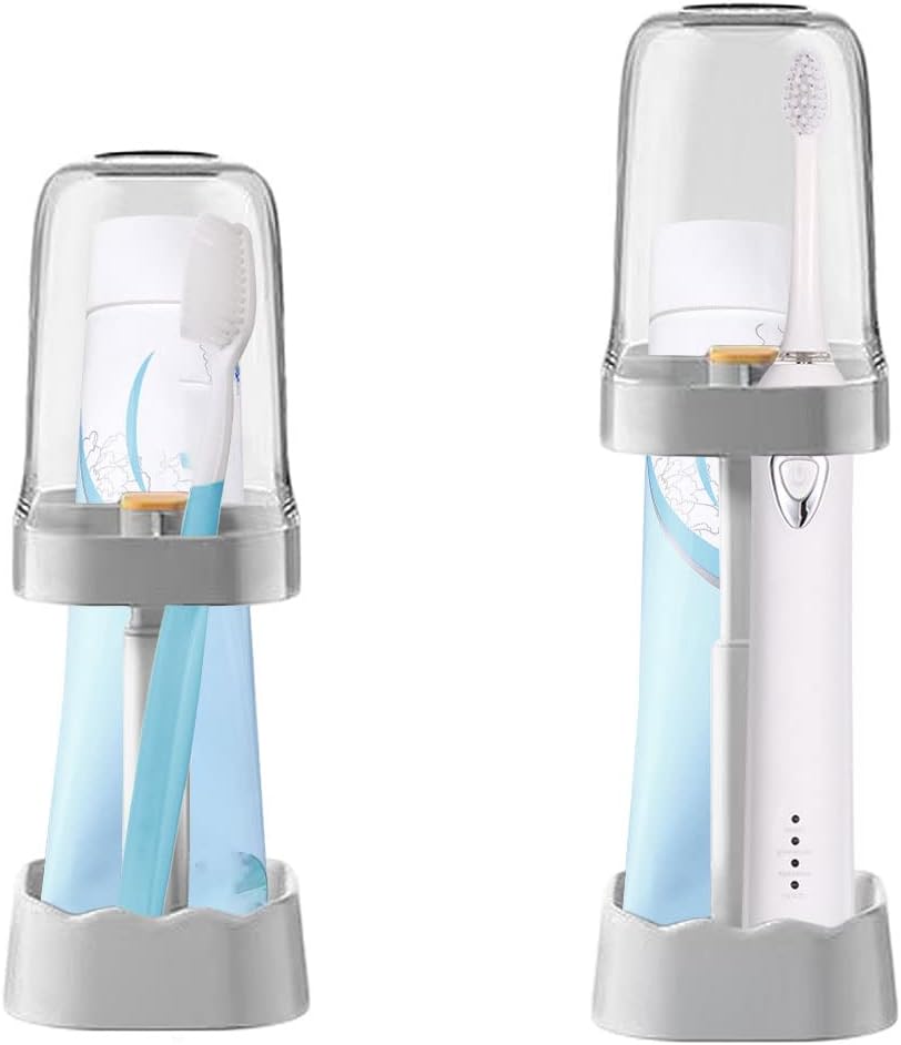 YeeSingLon 2 Pack 2 in 1 Toothbrush Holder Rinsing Cup