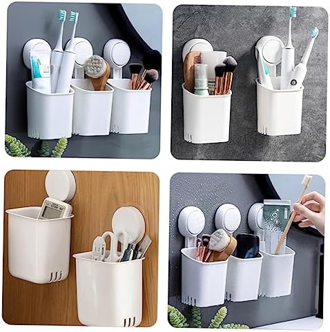 LIFKOME Wall Mount Toothbrush Holder with Suction Cup 1
