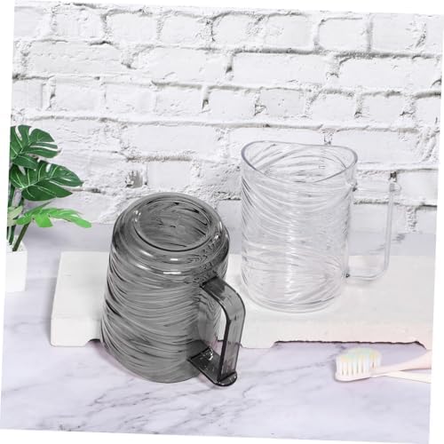 Hemoton 2pcs Bathroom Cups with Handle