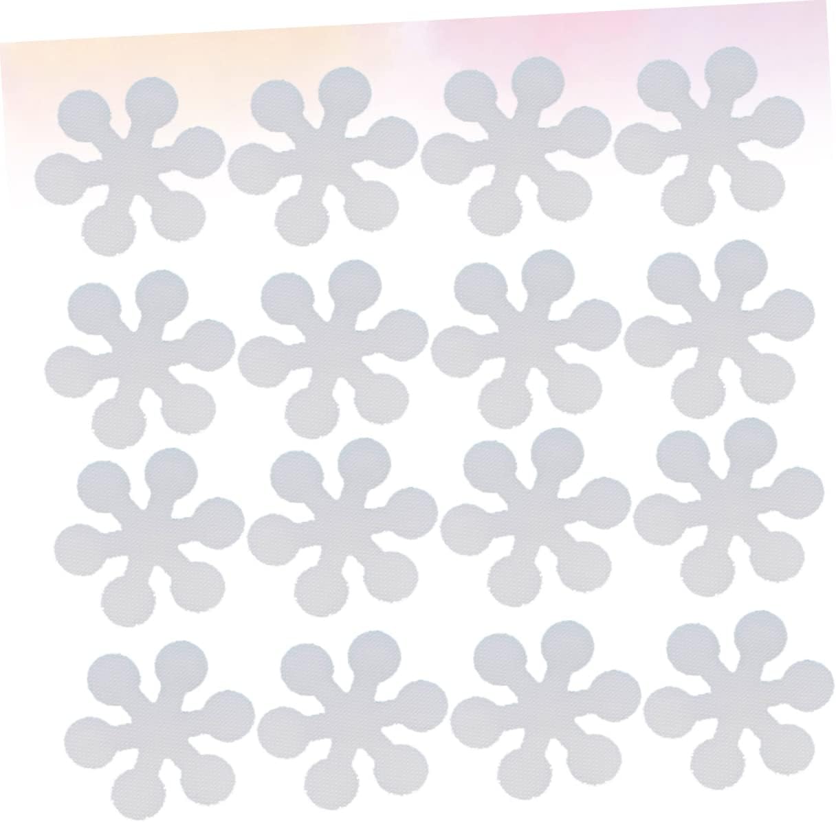 Sosoport 20Pcs Snowflake Non-Slip Tub Strips with Adhesive Safety Stickers