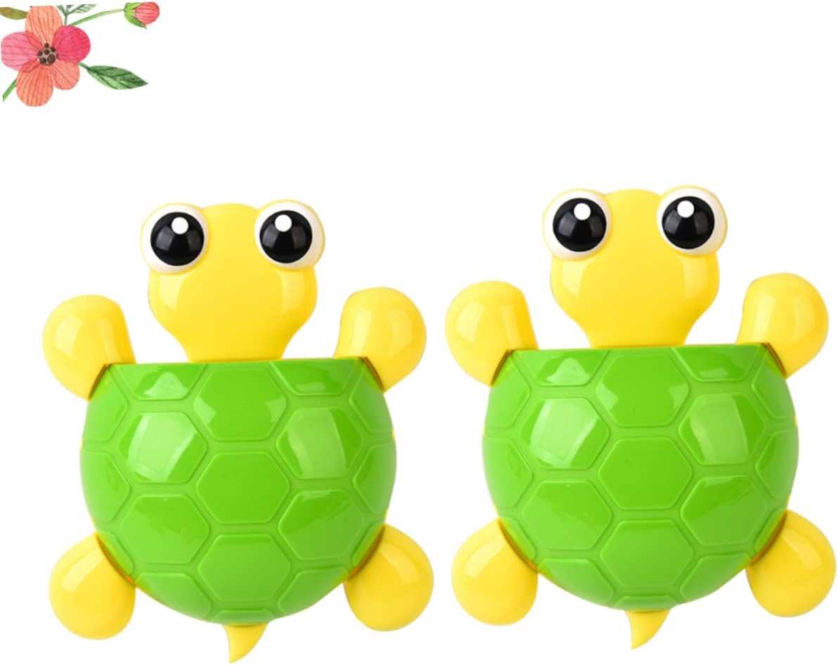 2Pcs Turtle Suction Cup Toothbrush Holder