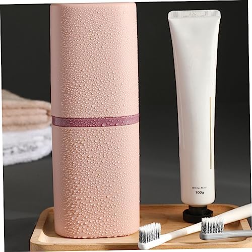 FRCOLOR Two-in-One Toothbrush Holder with Lid