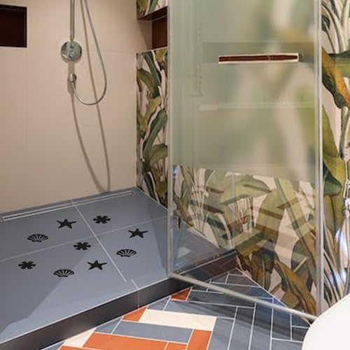 30pcs Anti-Slip Stickers for Bathroom Tub Stairs Safety Decals Black-Mixture