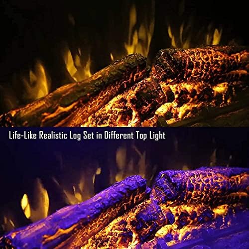 Masarflame 33 Electric Fireplace Insert with Sound Remote Control Timer 7501500W Black