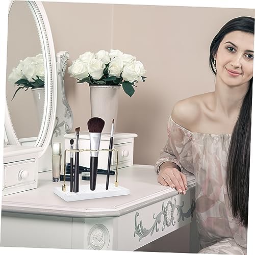 Marble Pattern Toothbrush Holder Stand for Home Bathroom Storage Organizer