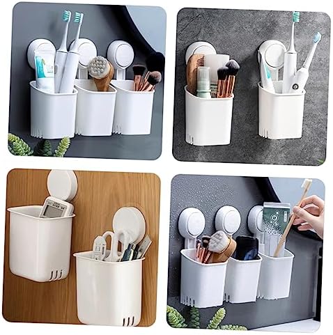 Cabilock Suction Cup Toothbrush Holder Wall Mount No Drilling
