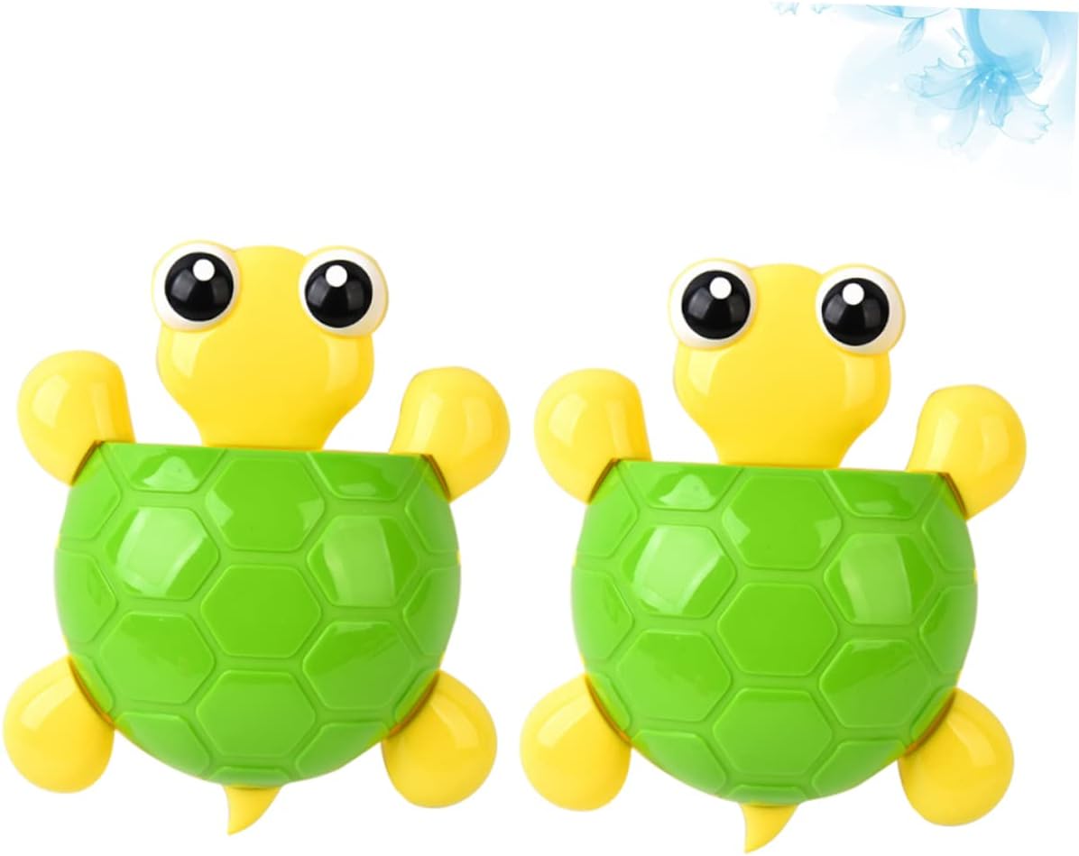 LIFKOME 2pcs Wall Mount Toothbrush Stand with Suction Cup and Toothpaste Holder