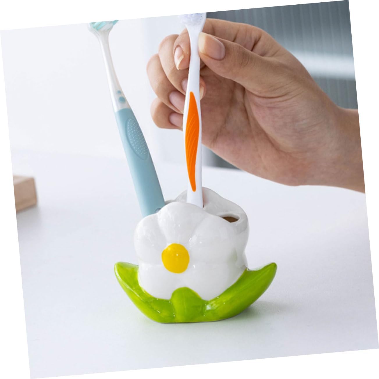 Ciieeo Ceramic Toothbrush Holder for Bathroom and Shower 1