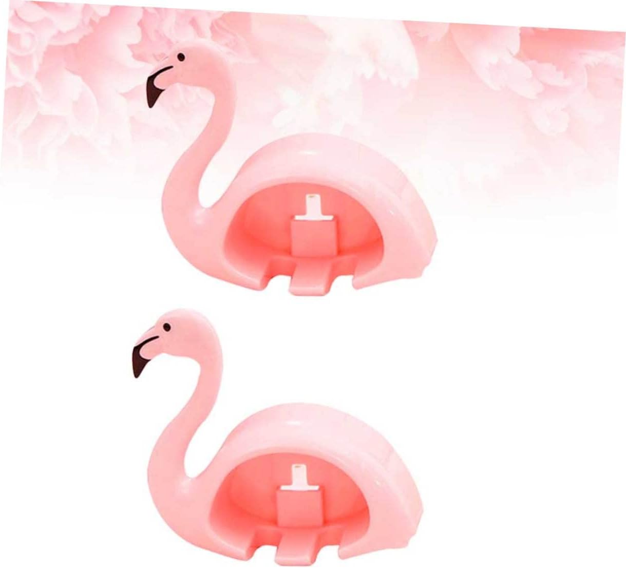 LIFKOME 2Pcs Pink Flamingo Suction Cup Toothbrush Holder
